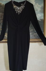 Vince Camuto black rhinestone cocktail dress